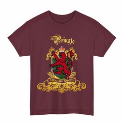Scottish Pringle Clan Tartan Lion Rampant of Scotland T-Shirt