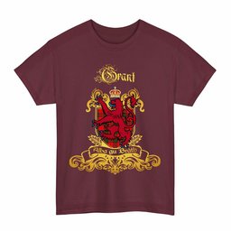 Scottish Grant Clan Tartan Lion Rampant of Scotland T-Shirt