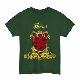 Scottish Grant Clan Tartan Lion Rampant of Scotland T-Shirt
