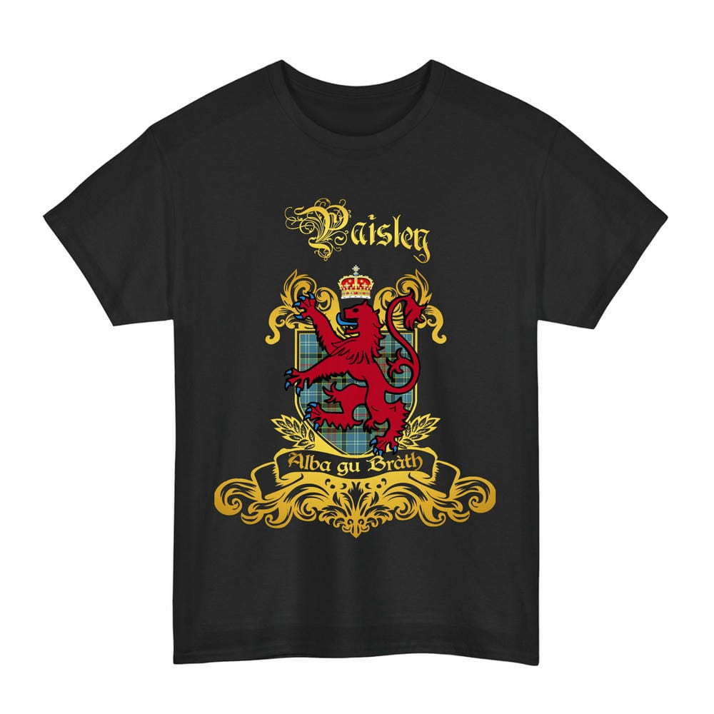 Scottish Paisley Clan Tartan Lion Rampant of Scotland T-Shirt
