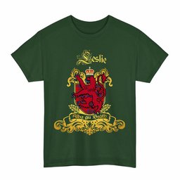 Scottish Leslie Clan Tartan Lion Rampant of Scotland T-Shirt