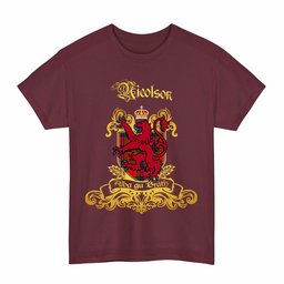 Scottish Nicolson Clan Tartan Lion Rampant of Scotland T-Shirt