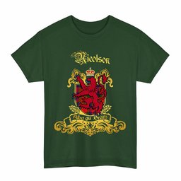 Scottish Nicolson Clan Tartan Lion Rampant of Scotland T-Shirt