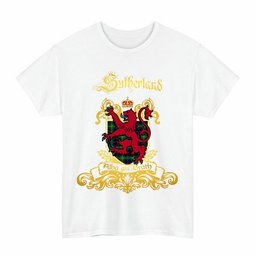 Scottish Sutherland II Clan Tartan Lion Rampant of Scotland T-Shirt