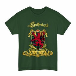 Scottish Sutherland II Clan Tartan Lion Rampant of Scotland T-Shirt