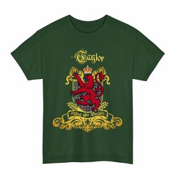 Scottish Taylor Clan Tartan Lion Rampant of Scotland T-Shirt
