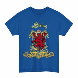 Scottish Stirling (of Cadder-Present Chief) Clan Tartan Lion Rampant of Scotland T-Shirt