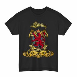 Scottish Stirling (of Cadder-Present Chief) Clan Tartan Lion Rampant of Scotland T-Shirt