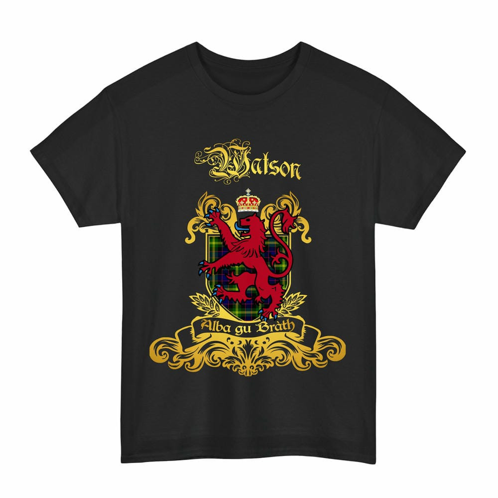 Scottish Watson Clan Tartan Lion Rampant of Scotland T-Shirt