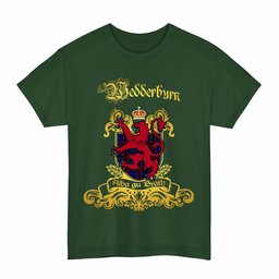 Scottish Wedderburn Clan Tartan Lion Rampant of Scotland T-Shirt