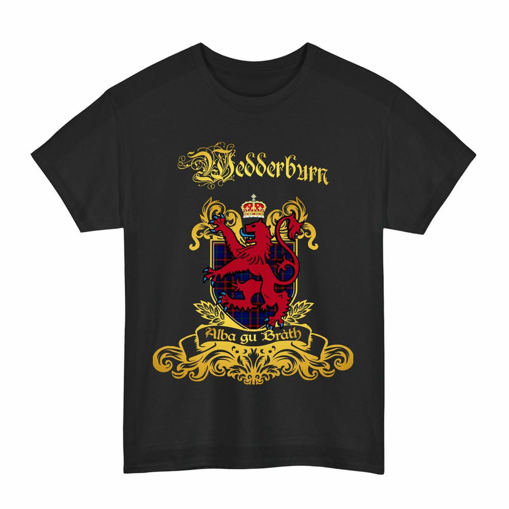 Scottish Wedderburn Clan Tartan Lion Rampant of Scotland T-Shirt