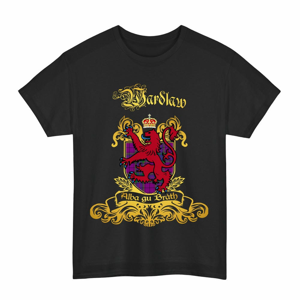 Scottish Wardlaw Clan Tartan Lion Rampant of Scotland T-Shirt