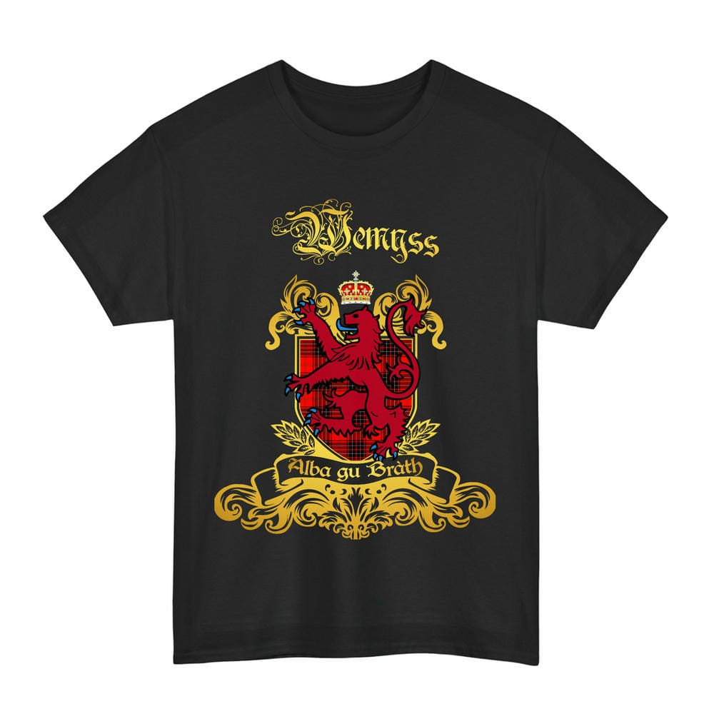 Scottish Wemyss Clan Tartan Lion Rampant of Scotland T-Shirt