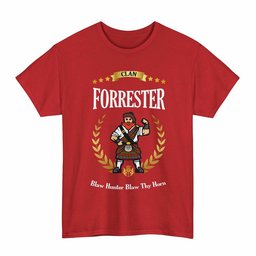 ScotsTee Shop Scottish Forrester Clan Tartan T-Shirt - Motto Scotsman