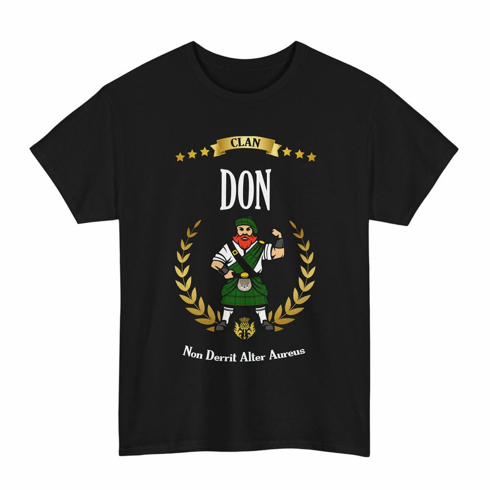 ScotsTee Shop Scottish Don Clan Tartan T-Shirt - Motto Scotsman