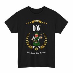 ScotsTee Shop Scottish Don Clan Tartan T-Shirt - Motto Scotsman