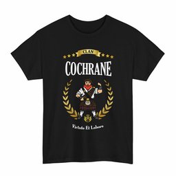 ScotsTee Shop Scottish Cochrane Clan Tartan T-Shirt - Motto Scotsman