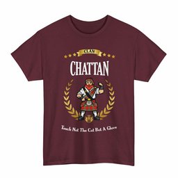 ScotsTee Shop Scottish Chattan Clan Tartan T-Shirt - Motto Scotsman
