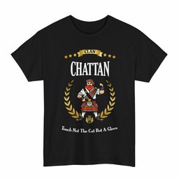 ScotsTee Shop Scottish Chattan Clan Tartan T-Shirt - Motto Scotsman