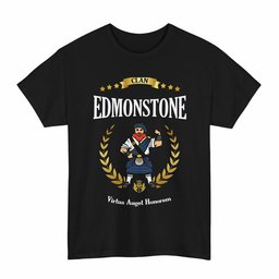 ScotsTee Shop Scottish Edmonstone (of Duntreath) Clan Tartan T-Shirt - Motto Scotsman