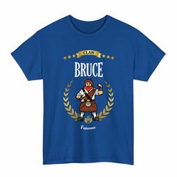 ScotsTee Shop Scottish Bruce Clan Tartan T-Shirt - Motto Scotsman