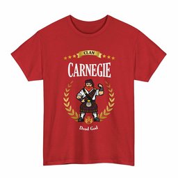ScotsTee Shop Scottish Carnegie Clan Tartan T-Shirt - Motto Scotsman