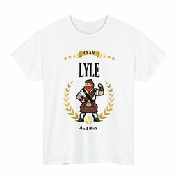 ScotsTee Shop Scottish Lyle Clan Tartan T-Shirt - Motto Scotsman