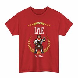 ScotsTee Shop Scottish Lyle Clan Tartan T-Shirt - Motto Scotsman