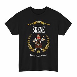ScotsTee Shop Scottish Skene Clan Tartan T-Shirt - Motto Scotsman