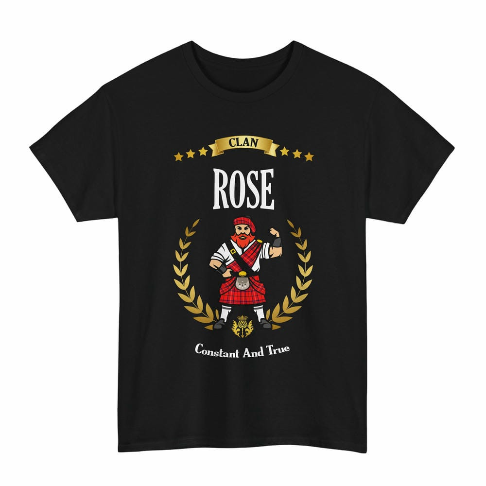 ScotsTee Shop Scottish Rose Clan Tartan T-Shirt - Motto Scotsman