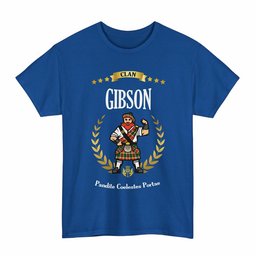 ScotsTee Shop Scottish Gibson Clan Tartan T-Shirt - Motto Scotsman