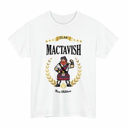 ScotsTee Shop Scottish MacTavish Clan Tartan T-Shirt - Motto Scotsman