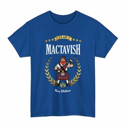 ScotsTee Shop Scottish MacTavish Clan Tartan T-Shirt - Motto Scotsman