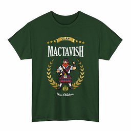 ScotsTee Shop Scottish MacTavish Clan Tartan T-Shirt - Motto Scotsman