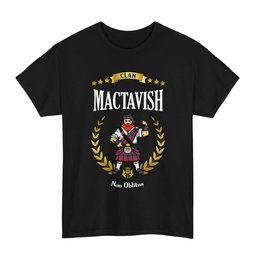 ScotsTee Shop Scottish MacTavish Clan Tartan T-Shirt - Motto Scotsman