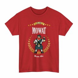 ScotsTee Shop Scottish Mowat (of Inglistoun) Clan Tartan T-Shirt - Motto Scotsman