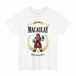 ScotsTee Shop Scottish MacAulay Clan Tartan T-Shirt - Motto Scotsman