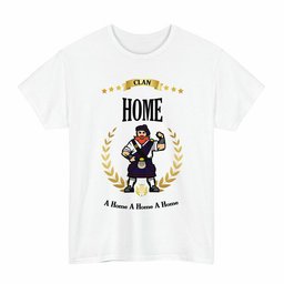 ScotsTee Shop Scottish Home (or Hume) Clan Tartan T-Shirt - Motto Scotsman