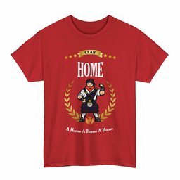 ScotsTee Shop Scottish Home (or Hume) Clan Tartan T-Shirt - Motto Scotsman