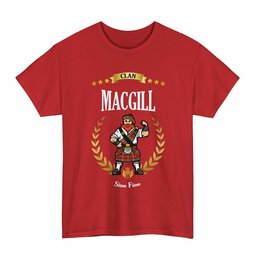 ScotsTee Shop Scottish MacGill (Makgill) Clan Tartan T-Shirt - Motto Scotsman
