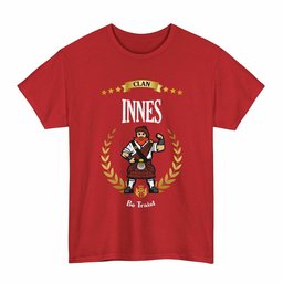 ScotsTee Shop Scottish Innes Clan Tartan T-Shirt - Motto Scotsman