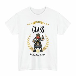 ScotsTee Shop Scottish Glass Clan Tartan T-Shirt - Motto Scotsman