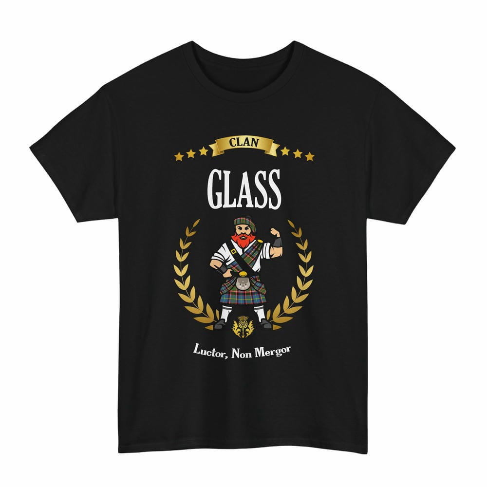 ScotsTee Shop Scottish Glass Clan Tartan T-Shirt - Motto Scotsman