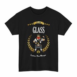 ScotsTee Shop Scottish Glass Clan Tartan T-Shirt - Motto Scotsman