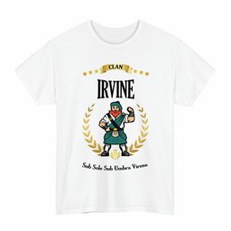 ScotsTee Shop Scottish Irvine Clan Tartan T-Shirt - Motto Scotsman
