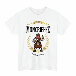 ScotsTee Shop Scottish Moncrieffe Clan Tartan T-Shirt - Motto Scotsman
