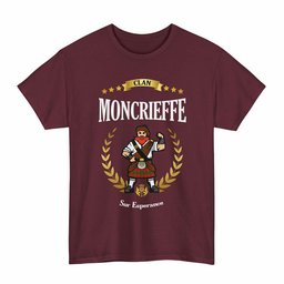ScotsTee Shop Scottish Moncrieffe Clan Tartan T-Shirt - Motto Scotsman