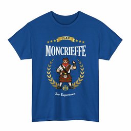 ScotsTee Shop Scottish Moncrieffe Clan Tartan T-Shirt - Motto Scotsman