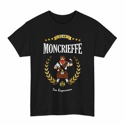 ScotsTee Shop Scottish Moncrieffe Clan Tartan T-Shirt - Motto Scotsman