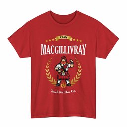 ScotsTee Shop Scottish MacGillivray Clan Tartan T-Shirt - Motto Scotsman